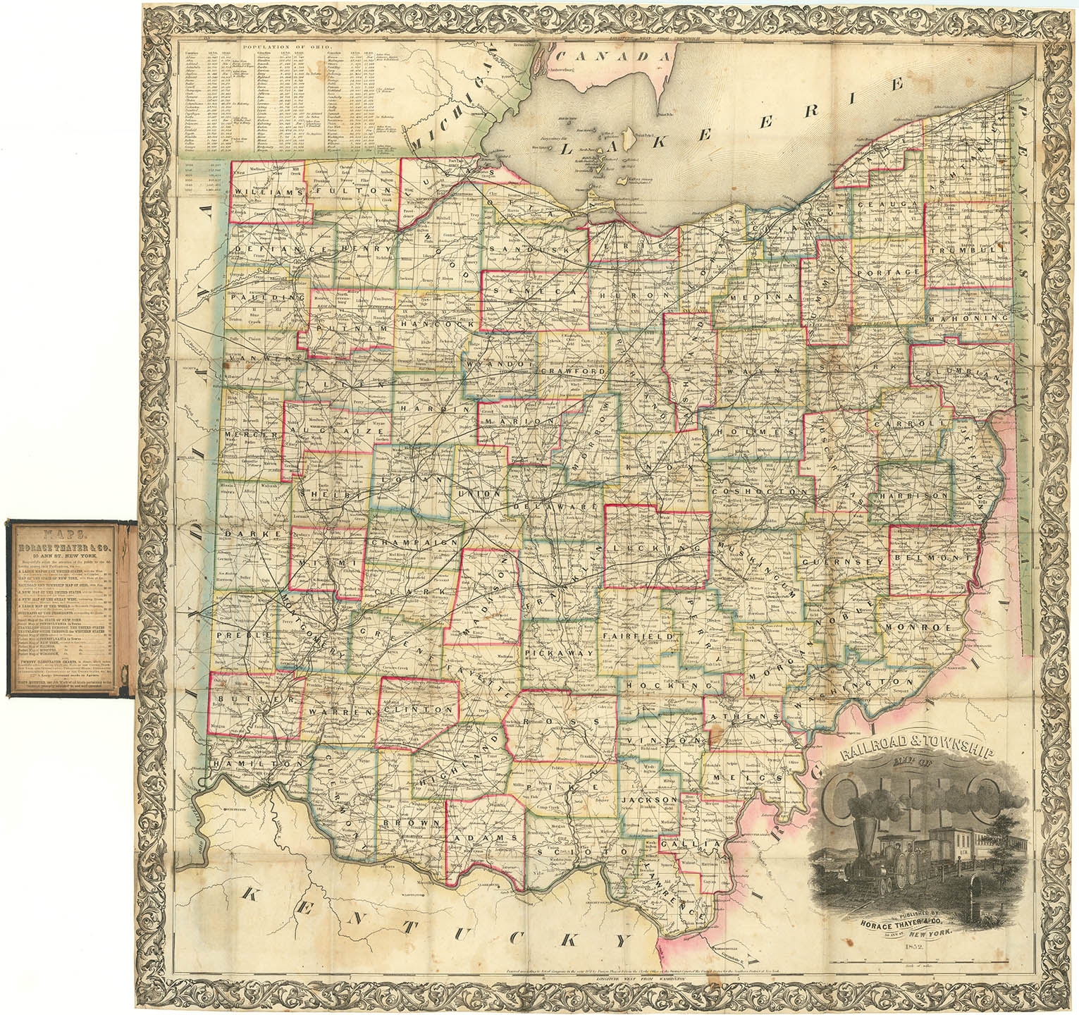 Railroad Township Map Of Ohio The Old Print Shop