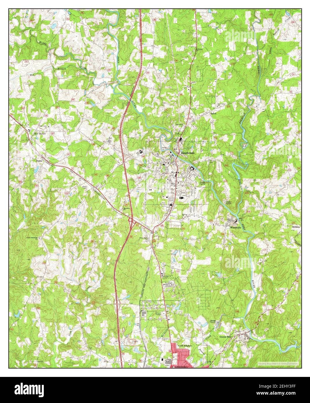 Randleman North Carolina Map 1970 1 24000 United States Of America By Timeless Maps Data U S Geological Survey Stock Photo Alamy