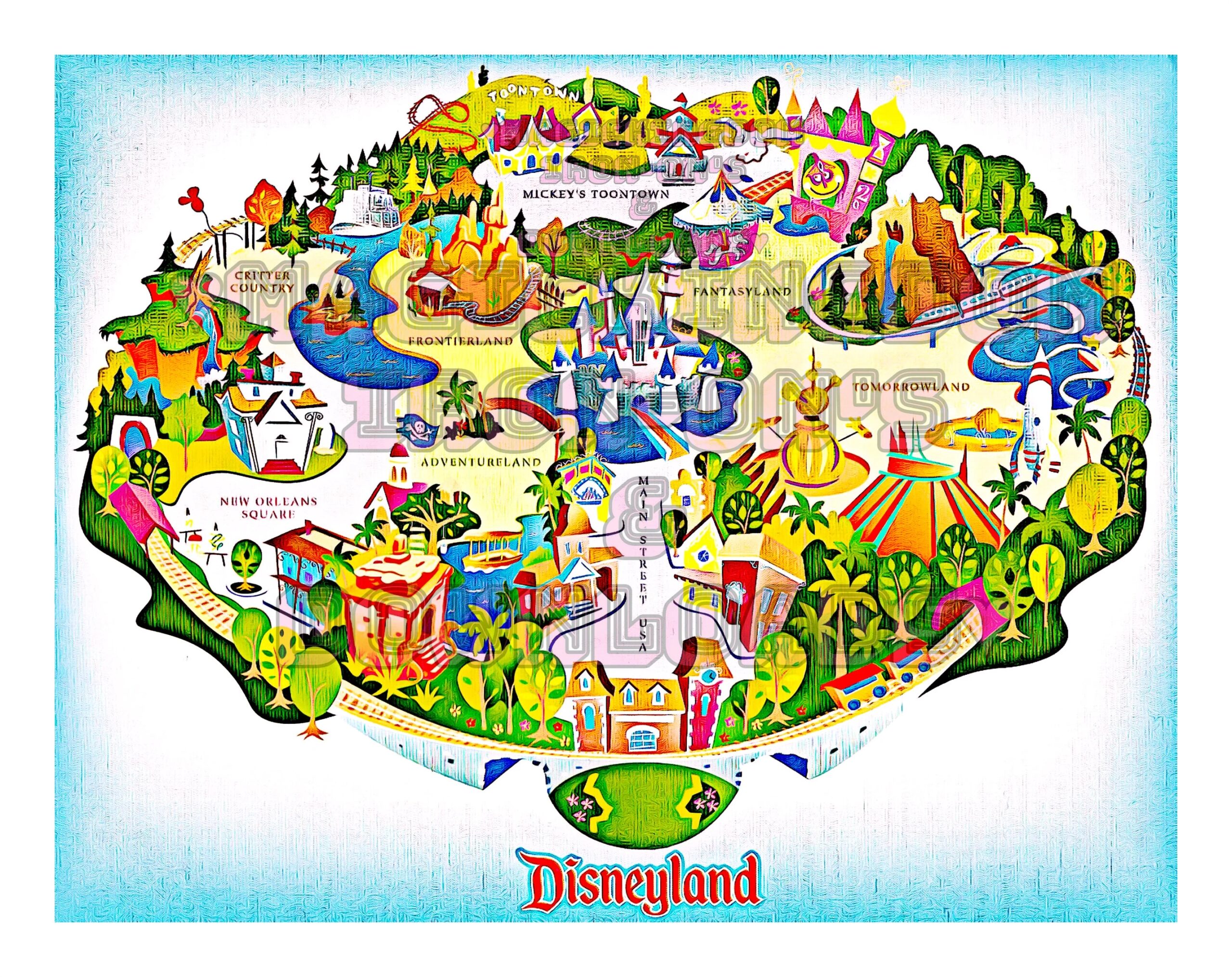 Printable Disneyland Map Of Mickey Toontown 2025