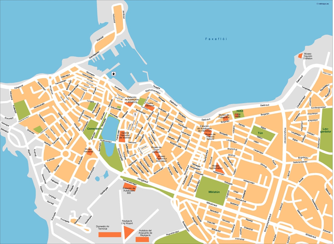Printable Map Of Reykjavik