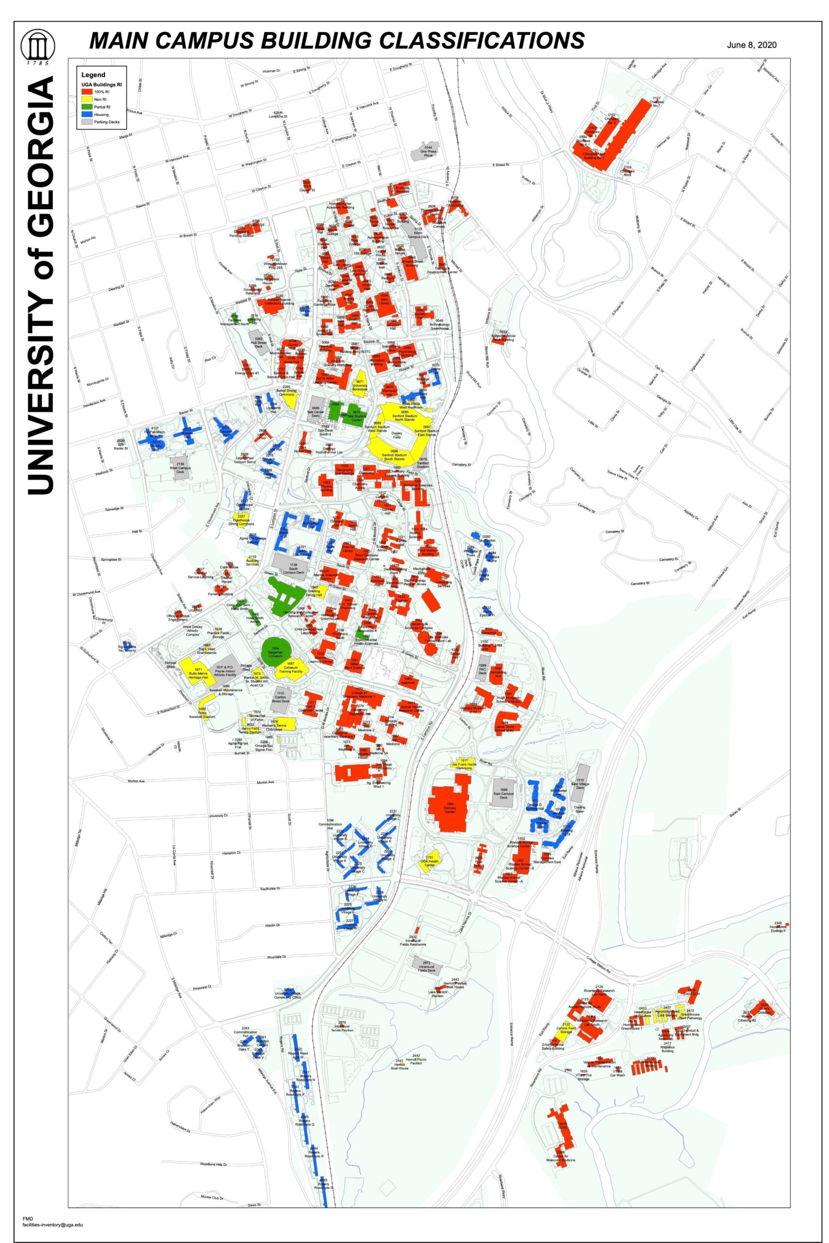 Uga Campus Map Printable