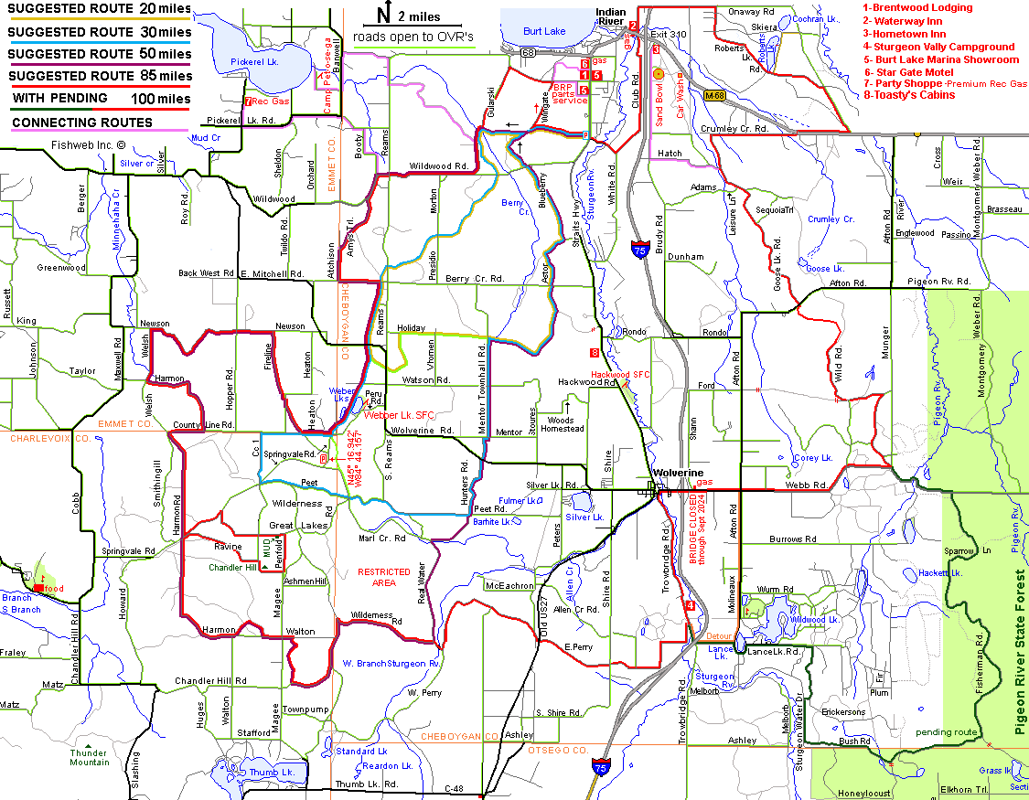 Printable Michigan Utv Map Printable Michigan Utv Map