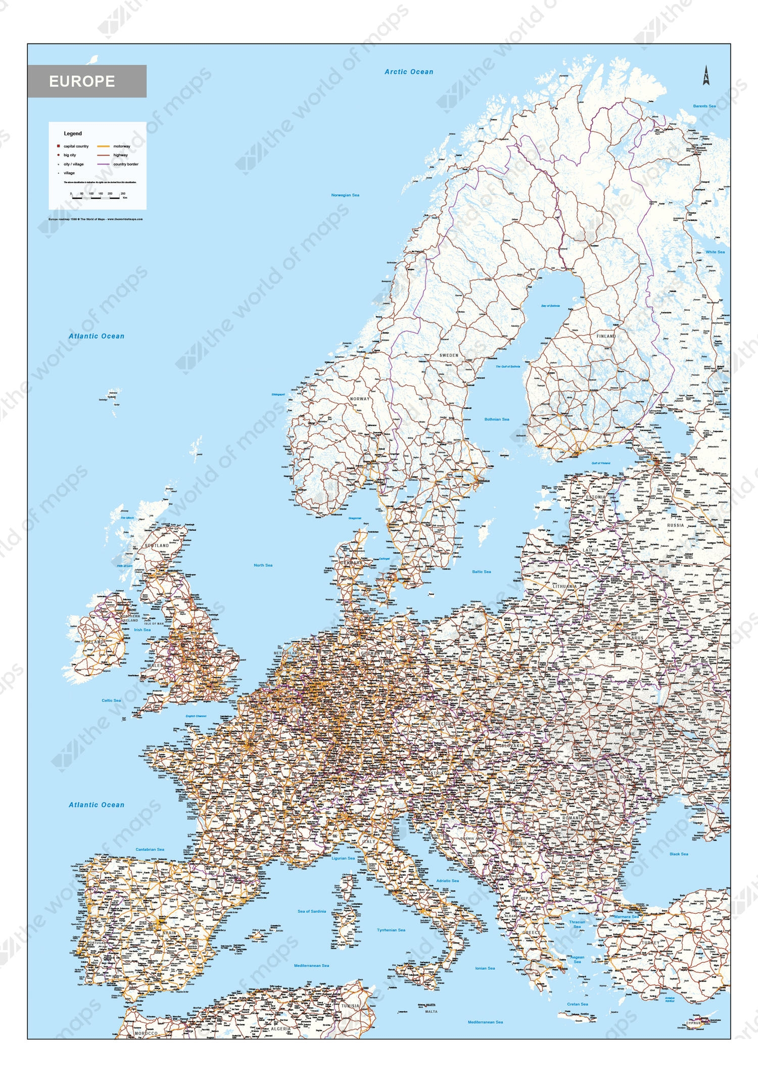 Road Map Europe 1599 The World Of Maps Worksheets Library