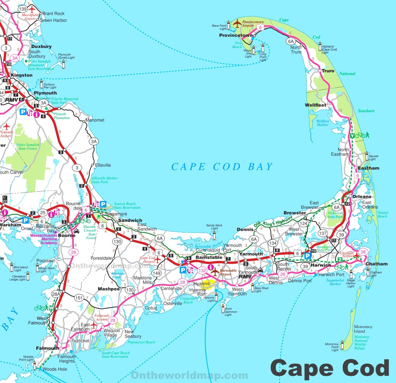 Boston And Cape Cod Map Printable