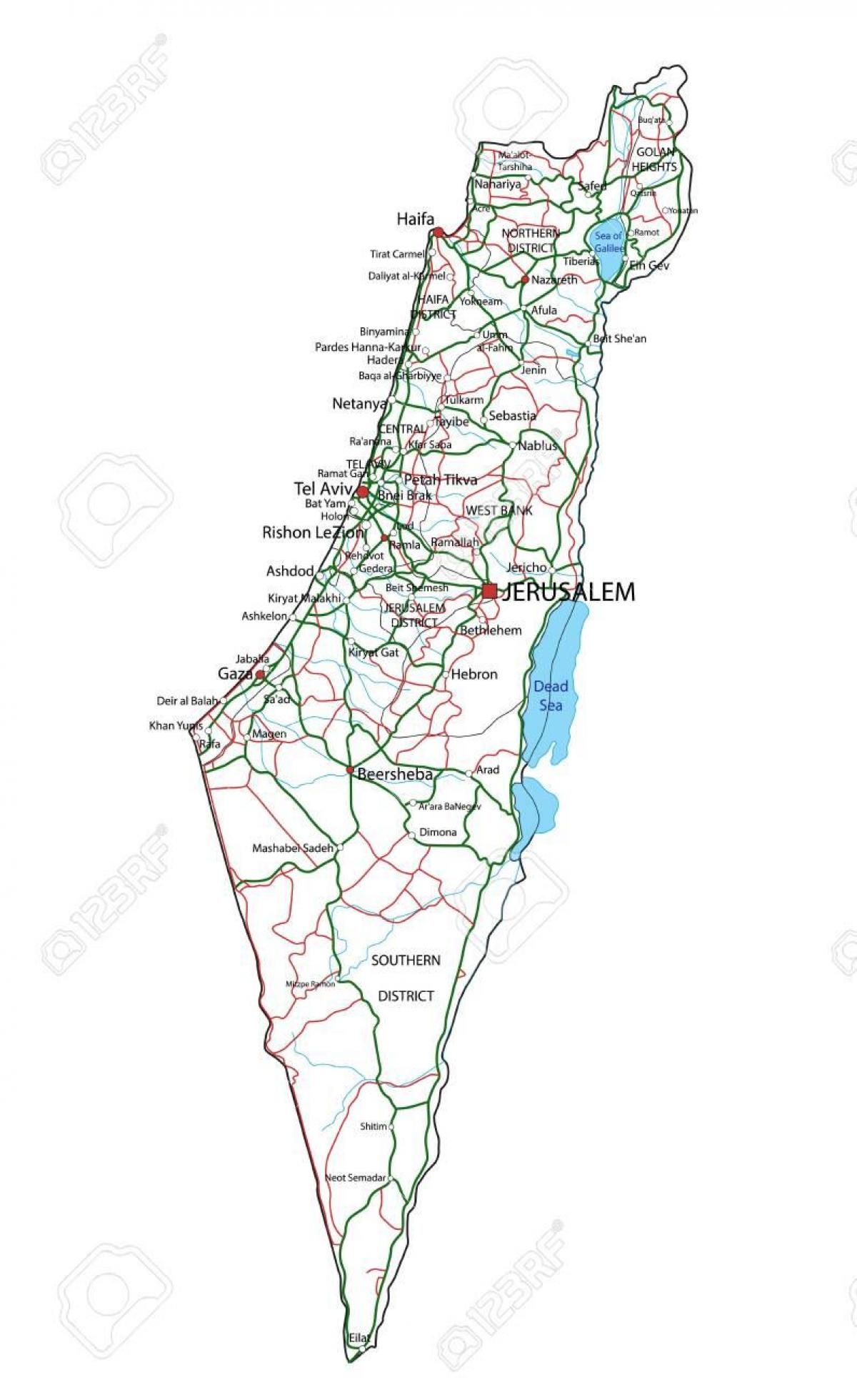 Road Map Of Israel Roads Tolls And Highways Of Israel