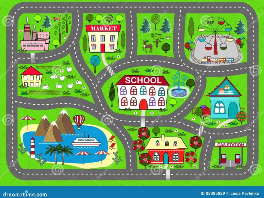 Road Track Map Mat Children Kids Stock Illustrations 52 Road Track Map Mat Children Kids Stock Illustrations Vectors Clipart Dreamstime