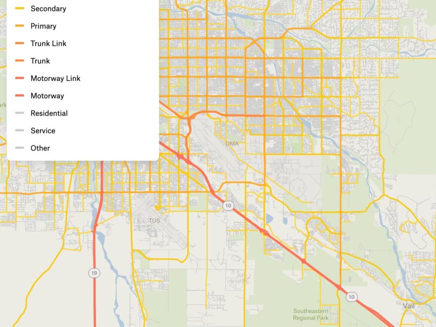 Roads In The City Of Tucson Arizona