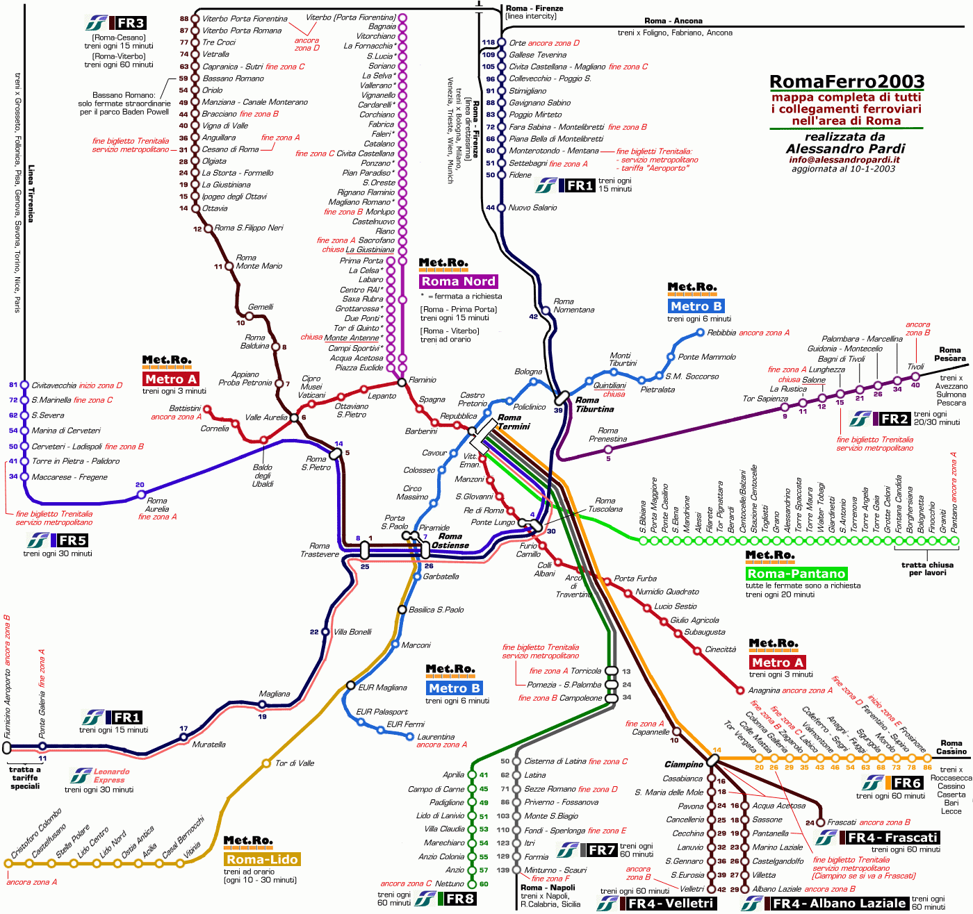 Printable Map Of Rome Metro