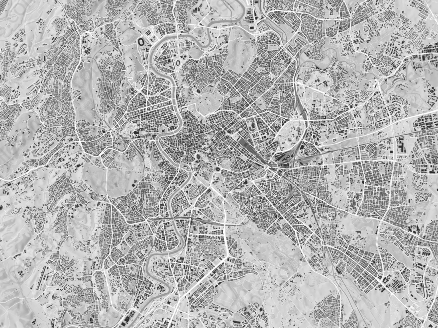 Rome Figure ground Vector Map Boundless Maps