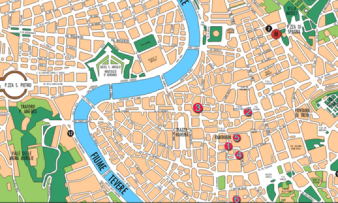 Sightseeing Map Of Rome Printable