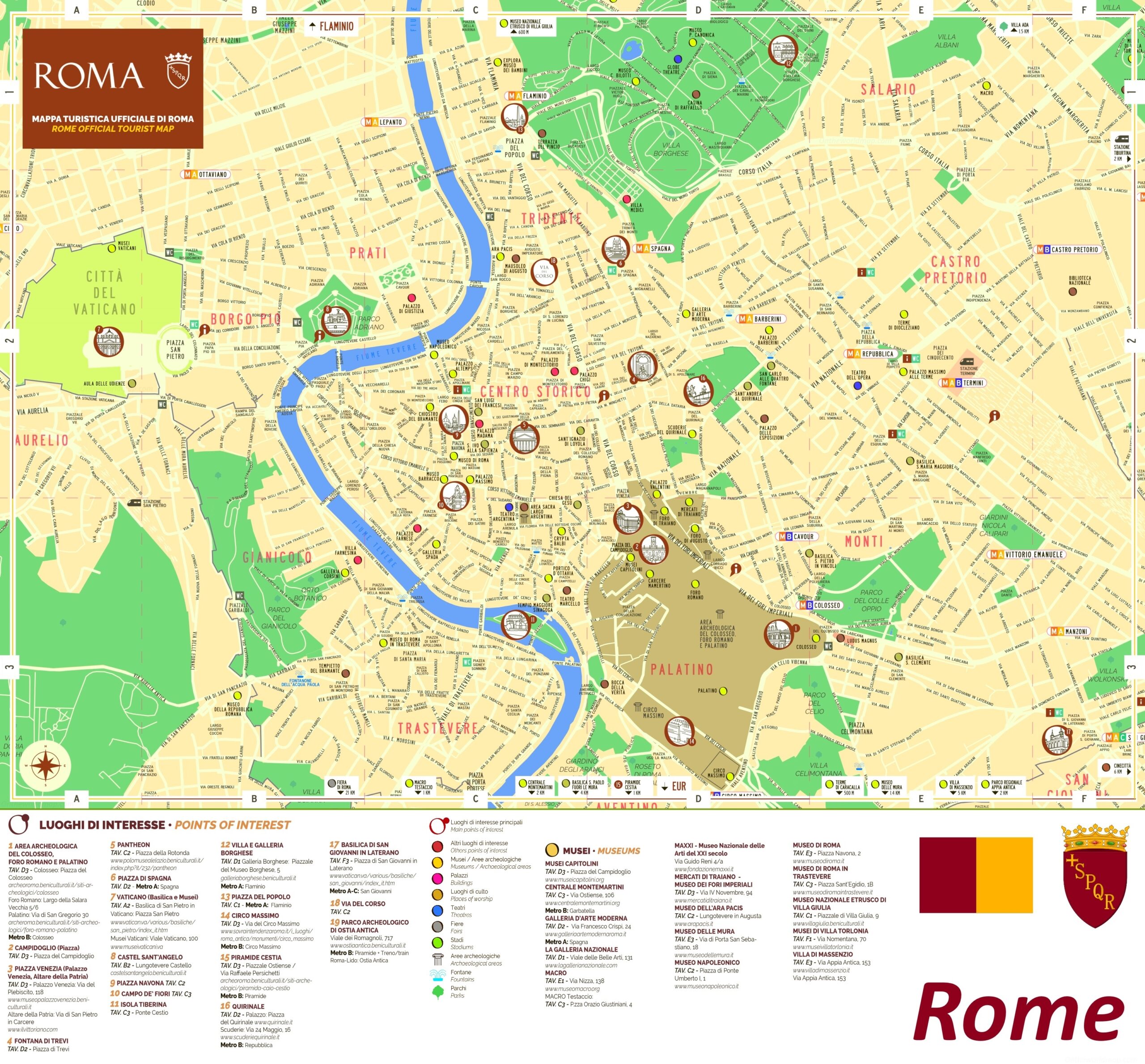 Rome Map Italy Discover Rome Roma With Detailed Maps