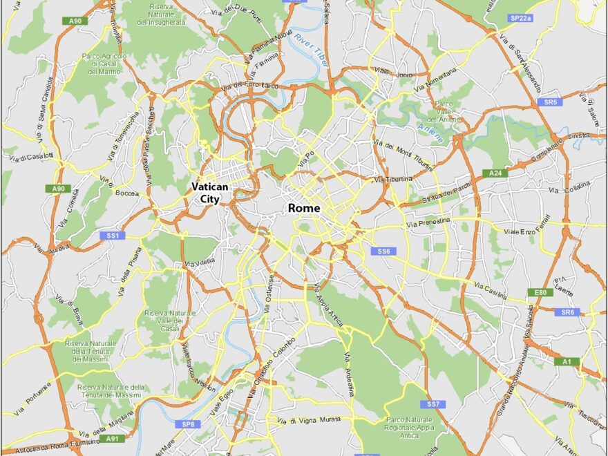 Rome Map Italy GIS Geography