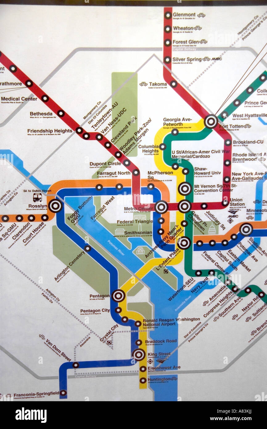 Washington N Dc Printable Metro Map Free