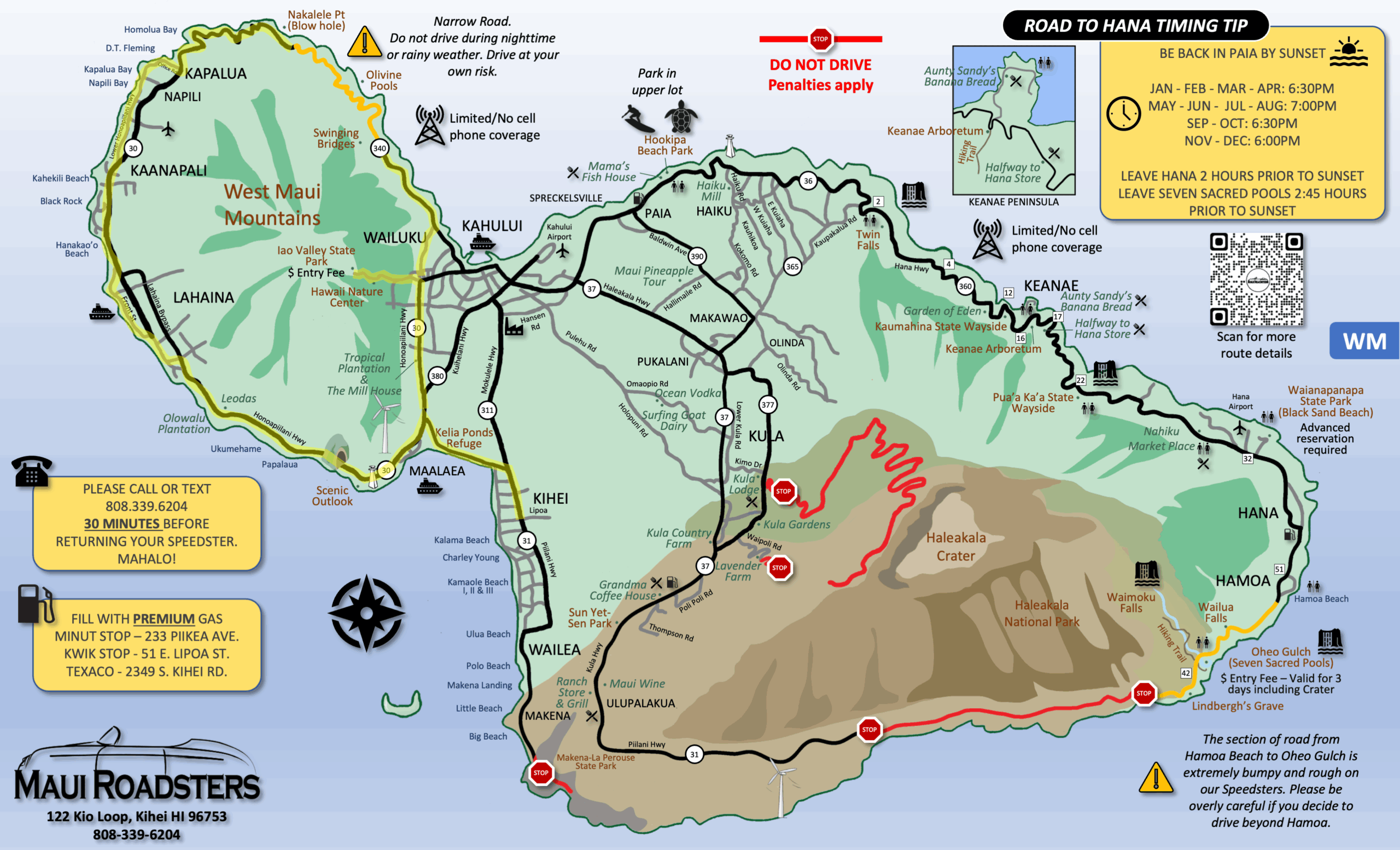Road To Hana Map Printable Road To Hana Map Printable