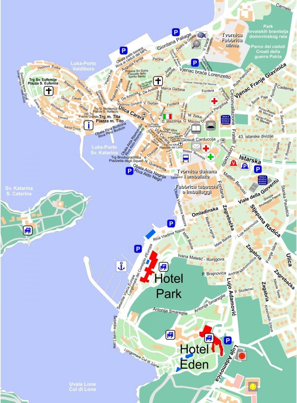 Rovinj Croatia Map Map Of Rovinj Croatia Southern Europe Europe 