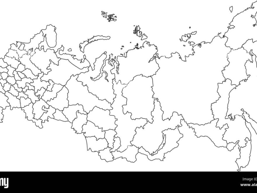 Russia Map Black And White Stock Photos Images Alamy