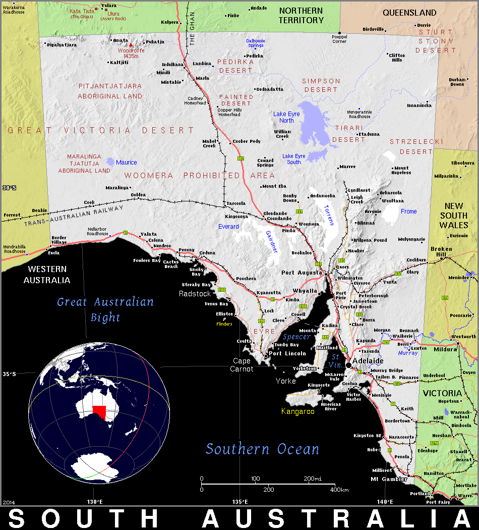 SA South Australia Public Domain Maps By PAT The Free Open Source Portable Atlas