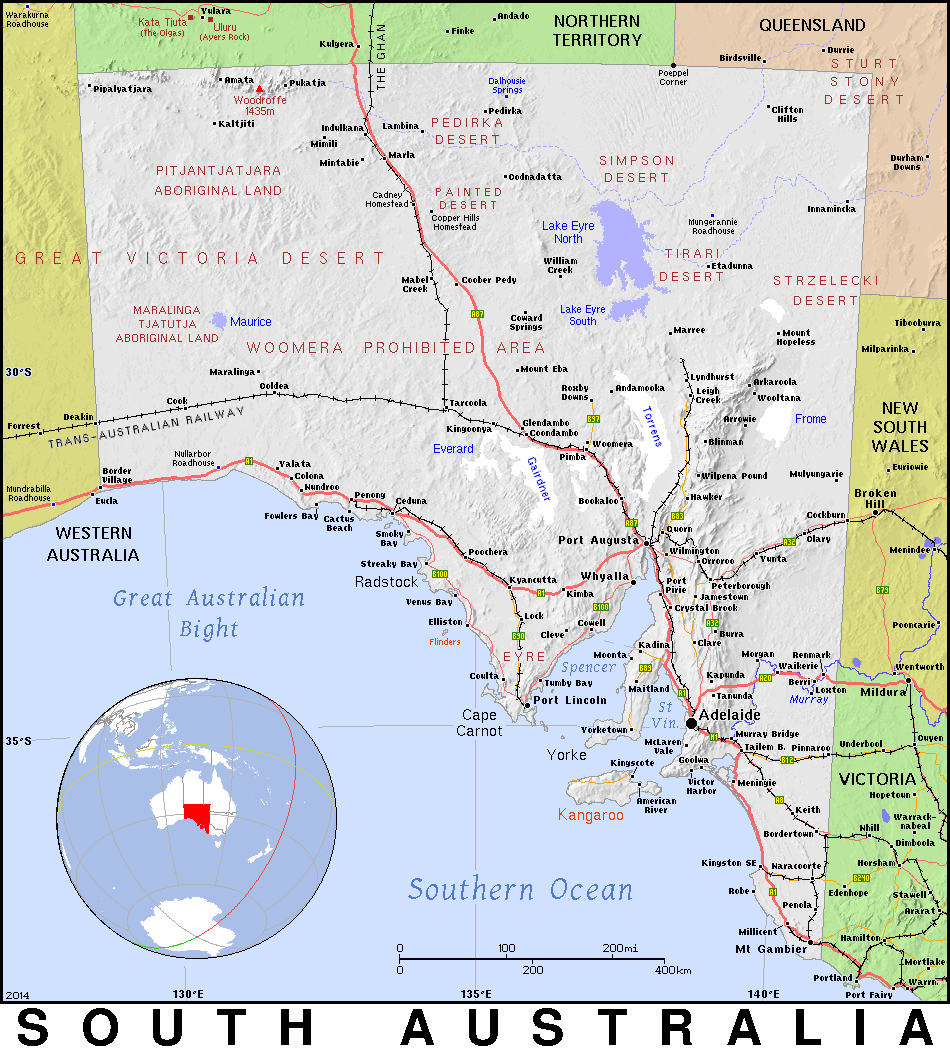 SA South Australia Public Domain Maps By PAT The Free Open Source Portable Atlas