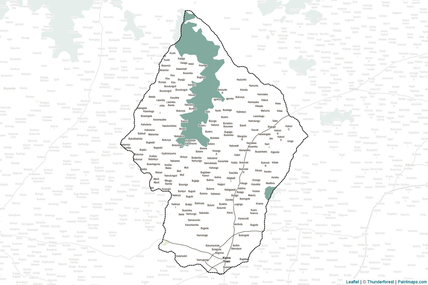 Kaliro Uganda Map Free Printable