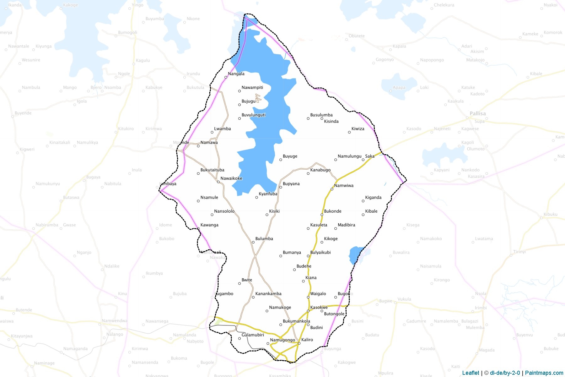 Sample Maps Of Kaliro Generated With Map Cropping masking Tool 