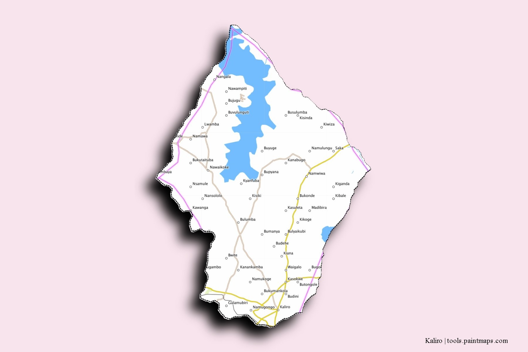 Sample Maps Of Kaliro Generated With Map Cropping masking Tool 