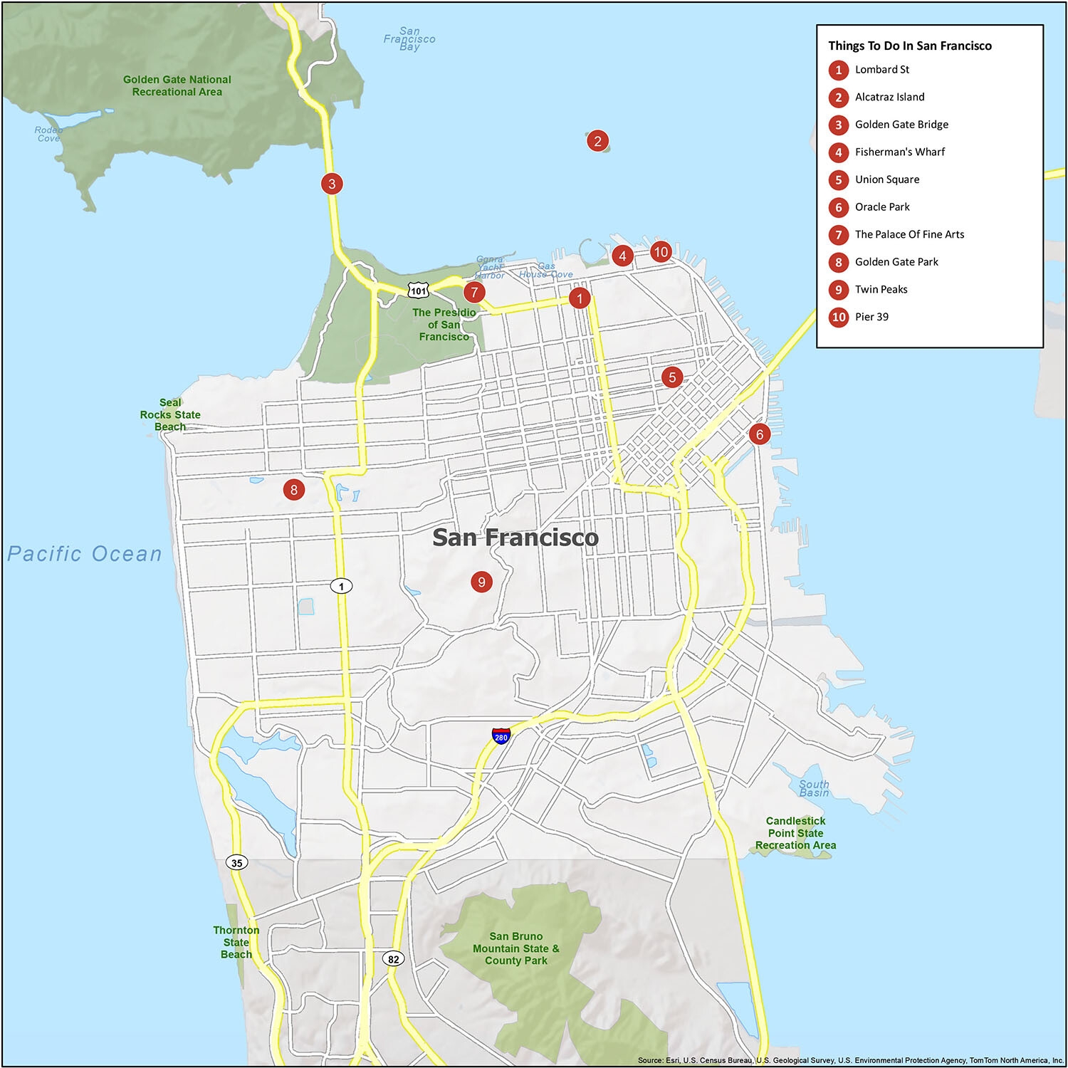 San Francisco Map Printable