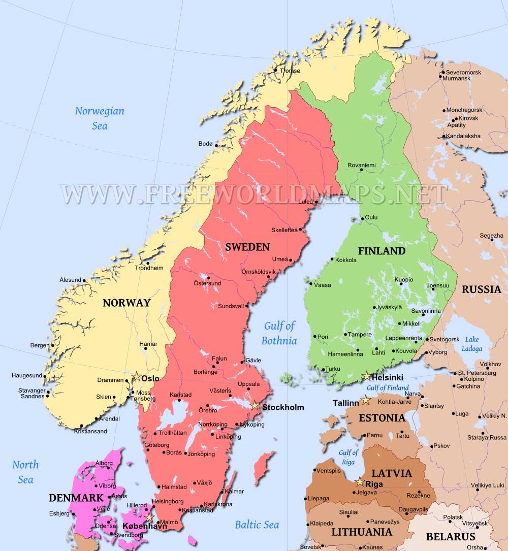 Scandinavia Map By Freeworldmaps Scandinavia Map By Freeworldmaps