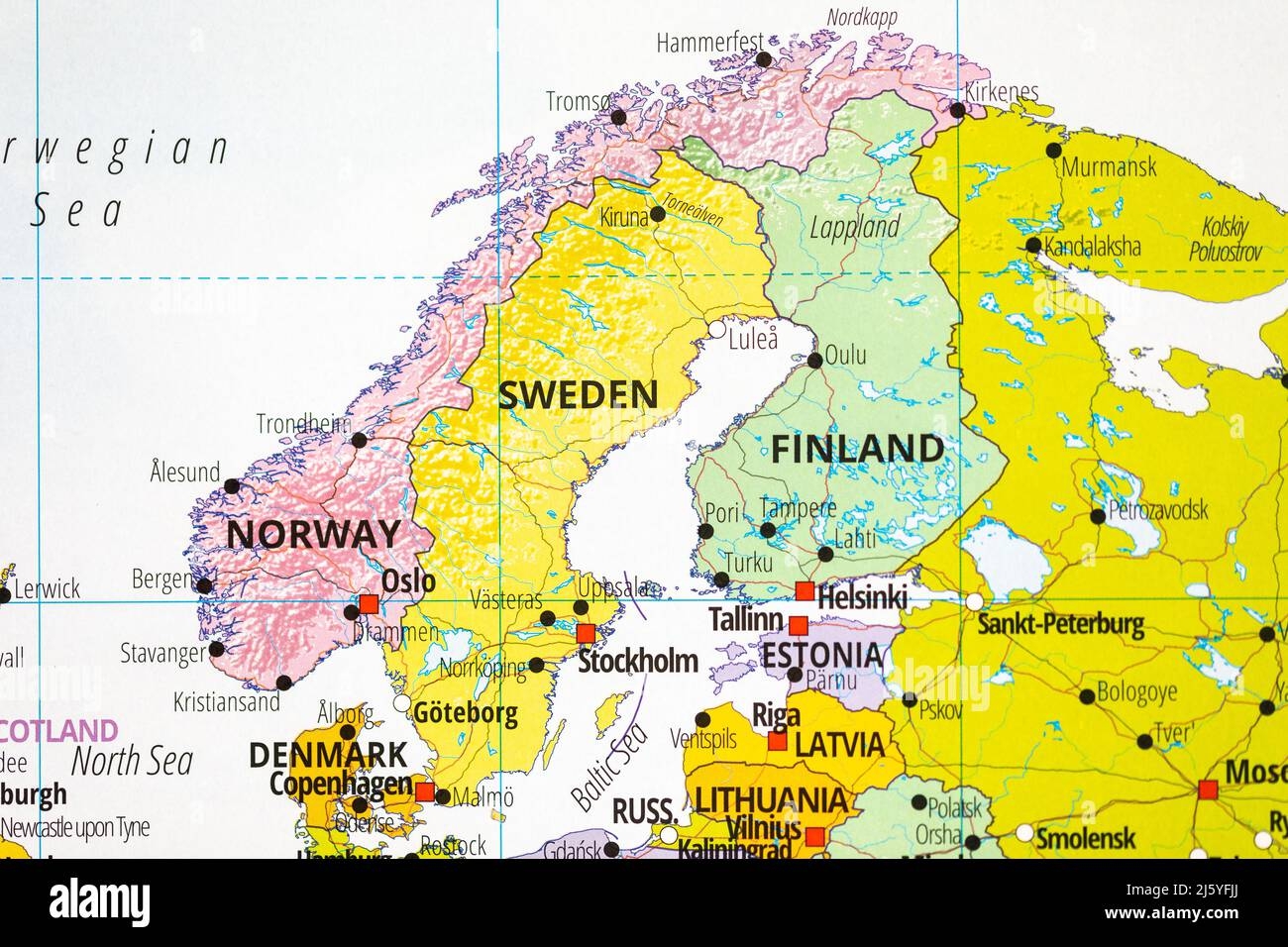 Free Printable Map Of Sweden Norway Copenhagen