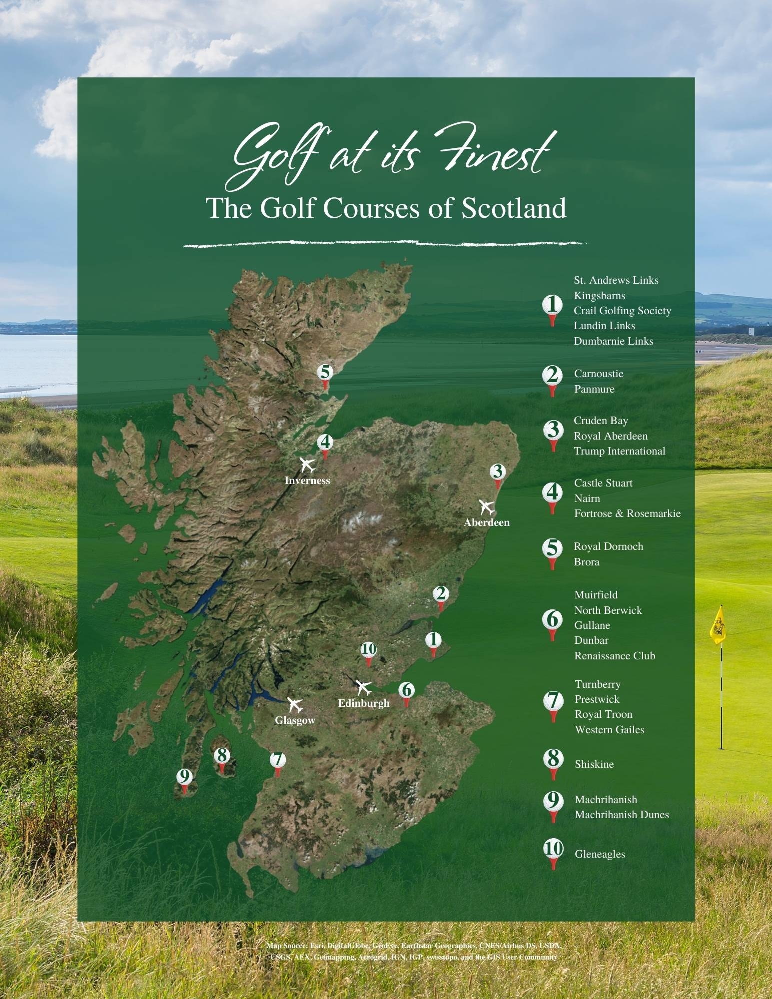 Scotland Golf Courses Map Where The Best Courses Are Located Scotland Golf Courses Map Where The Best Courses Are Located