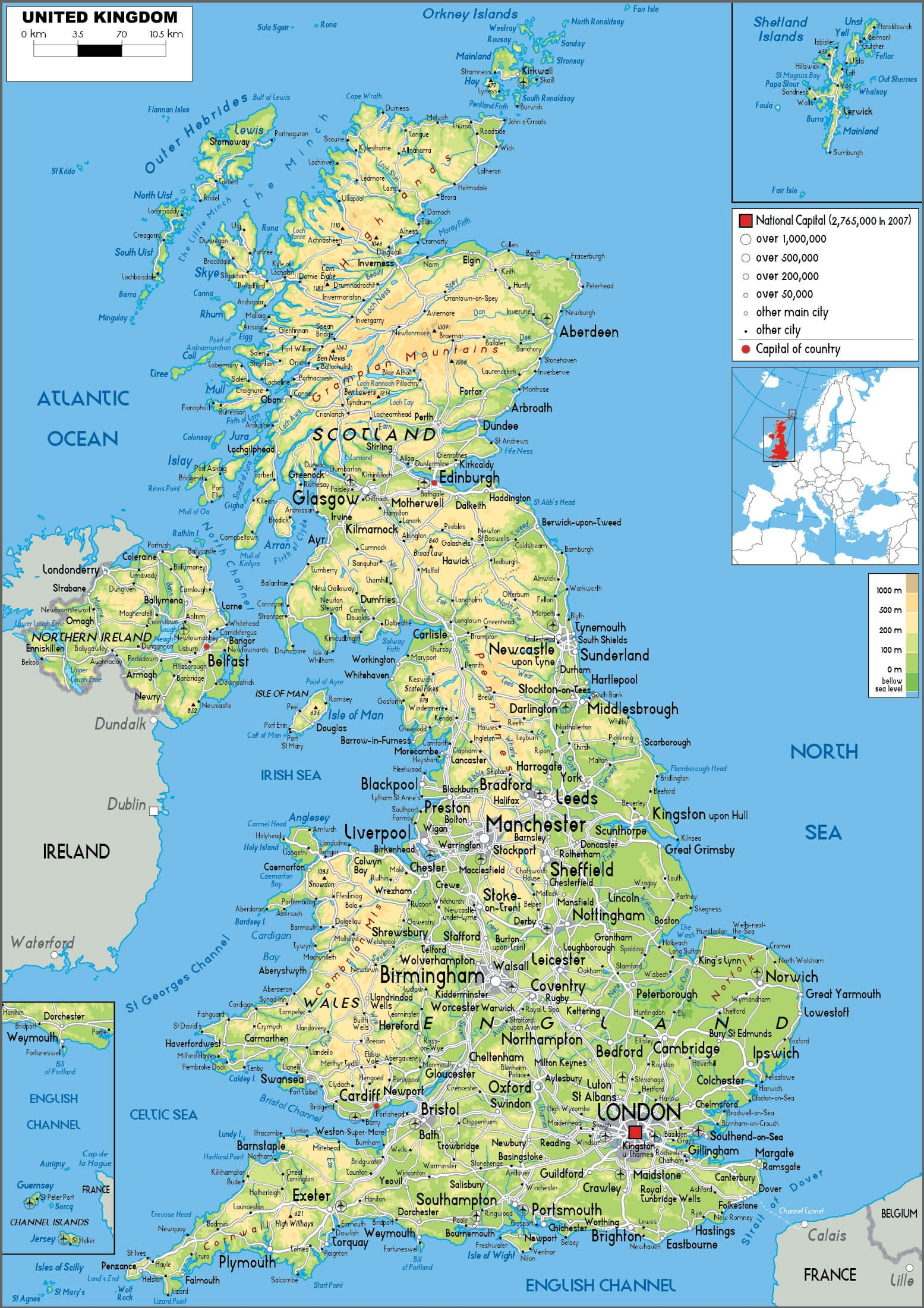 Free Printable Map Of Scotland With Cities