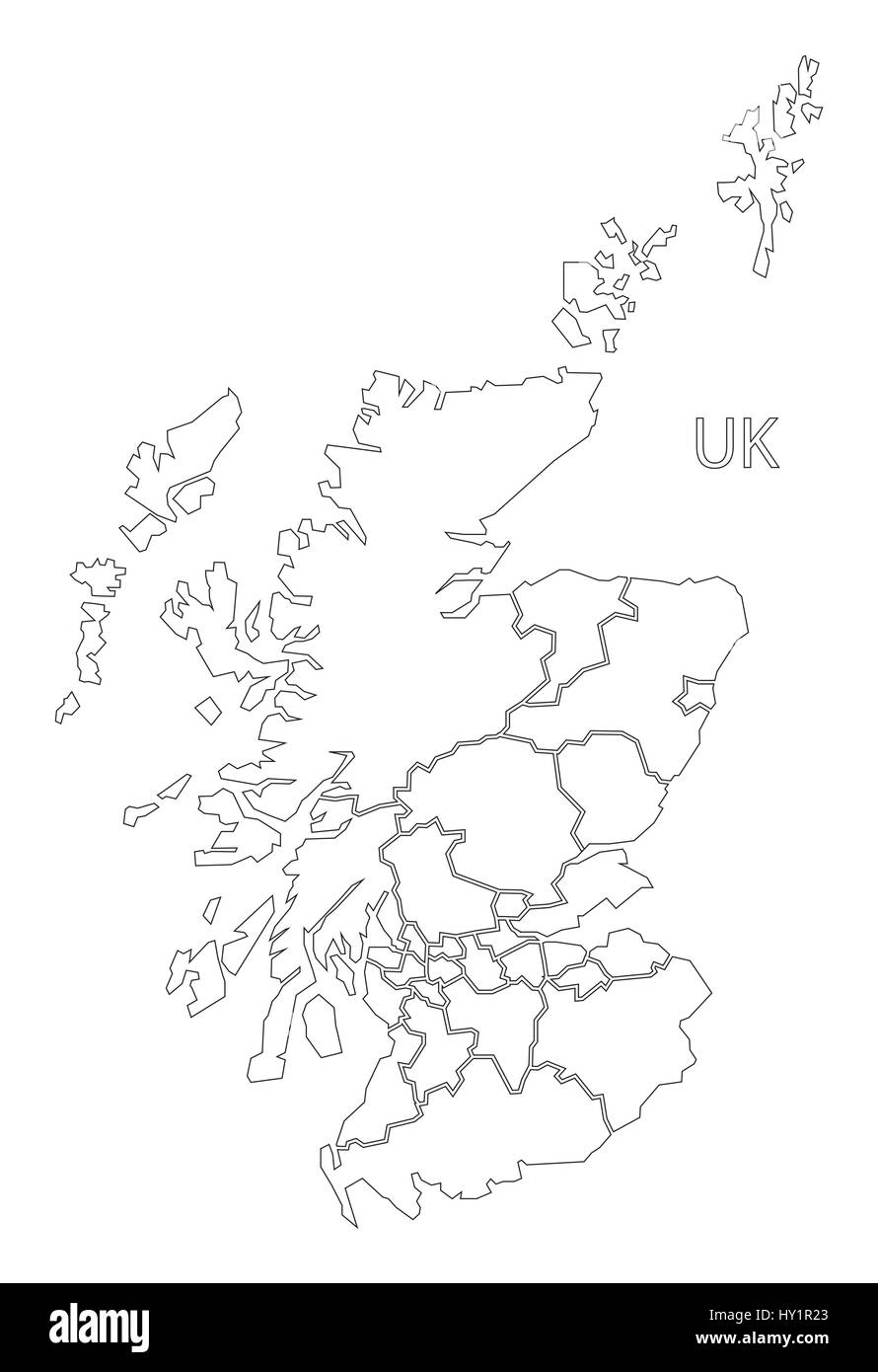 Scotland Map Outline Printable