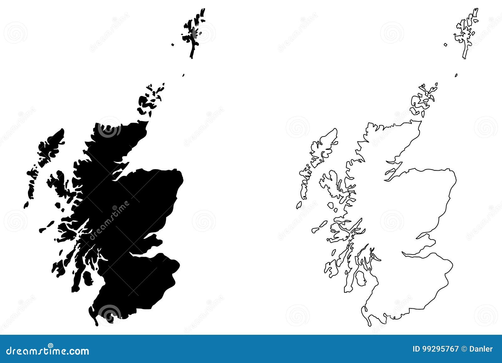 Scotland Map Outline Vector Stock Illustrations 1 854 Scotland Worksheets Library