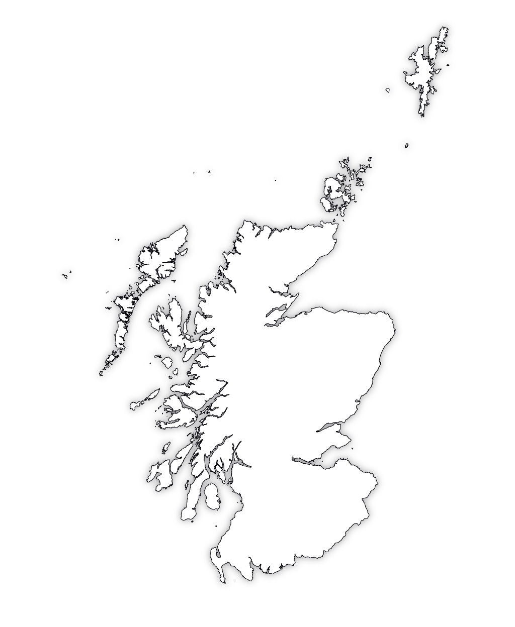 Scotland Outline Map Scotland Blank Map