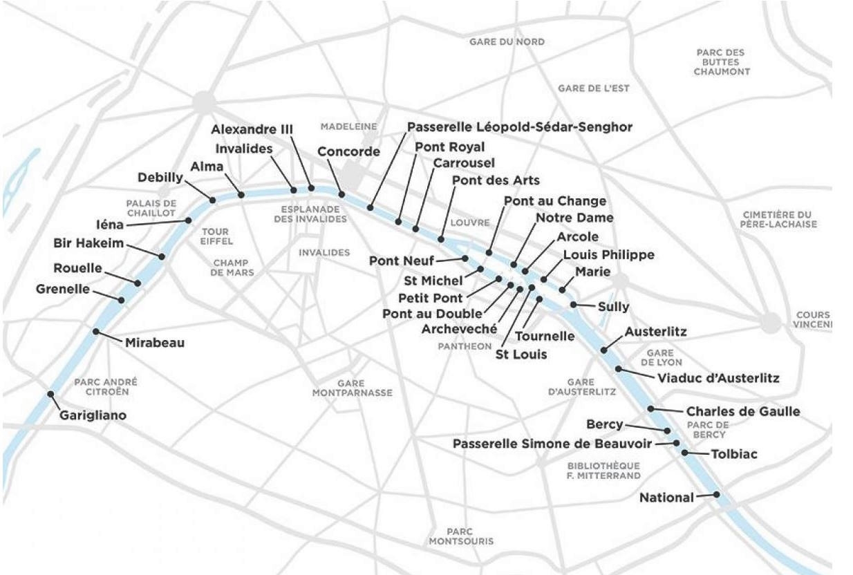 Seine River Map Seine River In Paris Map Seine Monument Map 