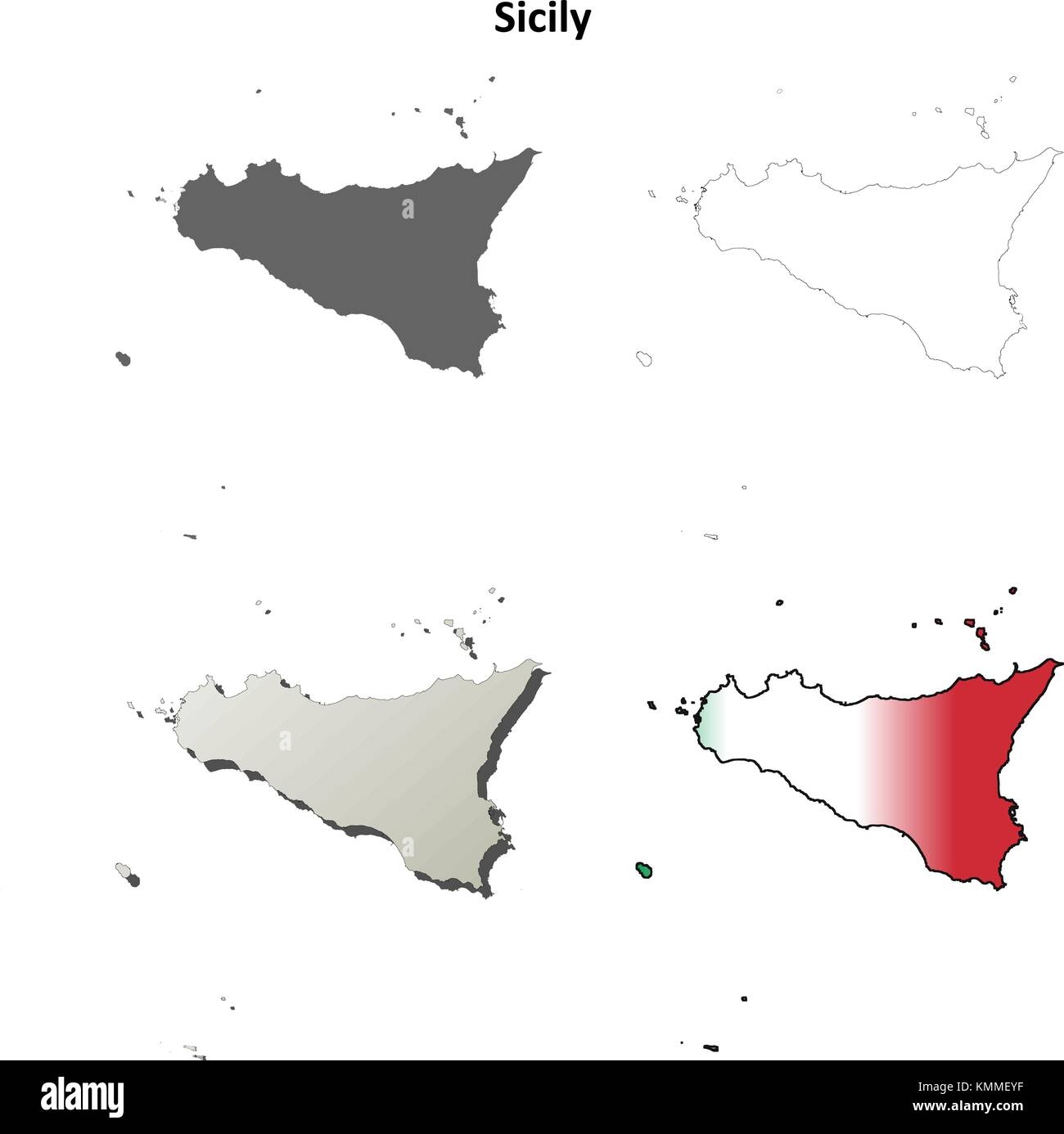 Printable Outline Of Sicily Map