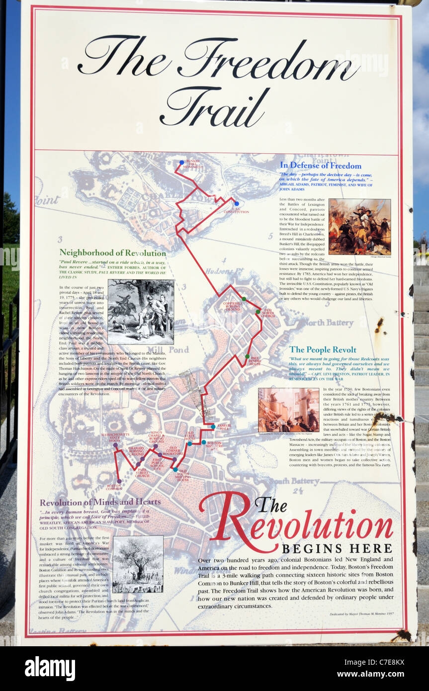 Free Printable Freedom Trail Map