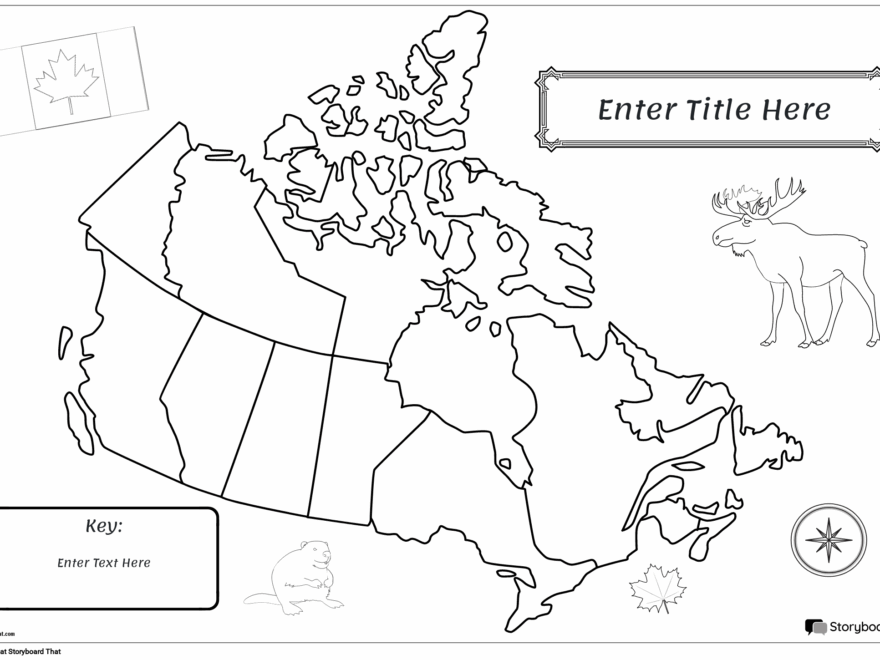 Simple Canada Map Poster Template Storyboard By Poster templates