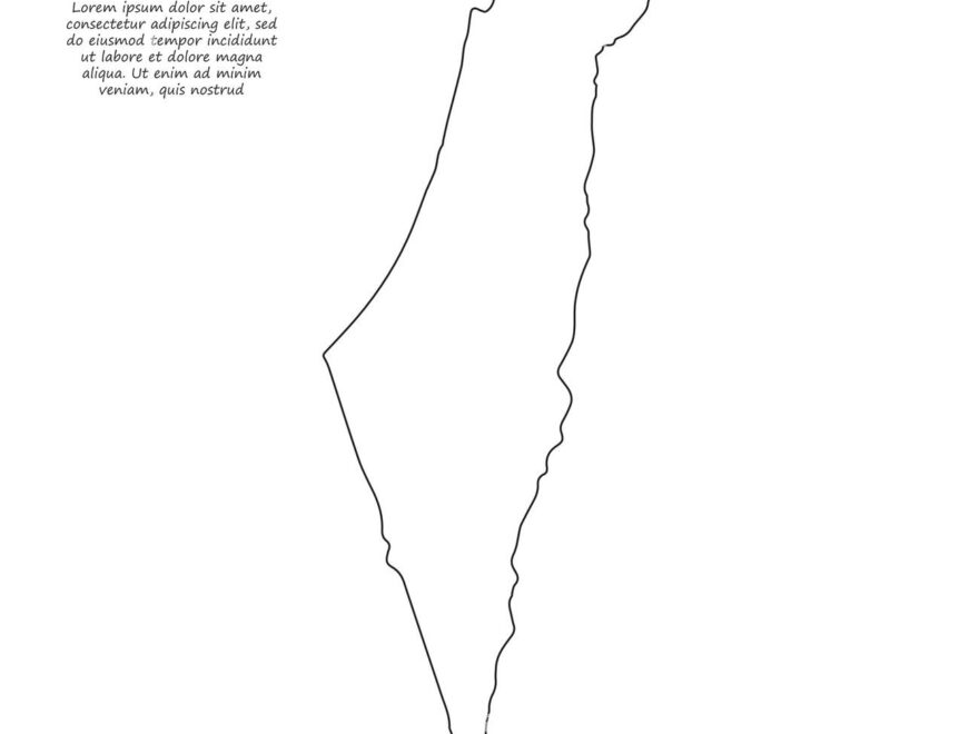 Simple Outline Map Of Israel Vector Silhouette In Sketch Line Style Stock Vector Image Art Alamy