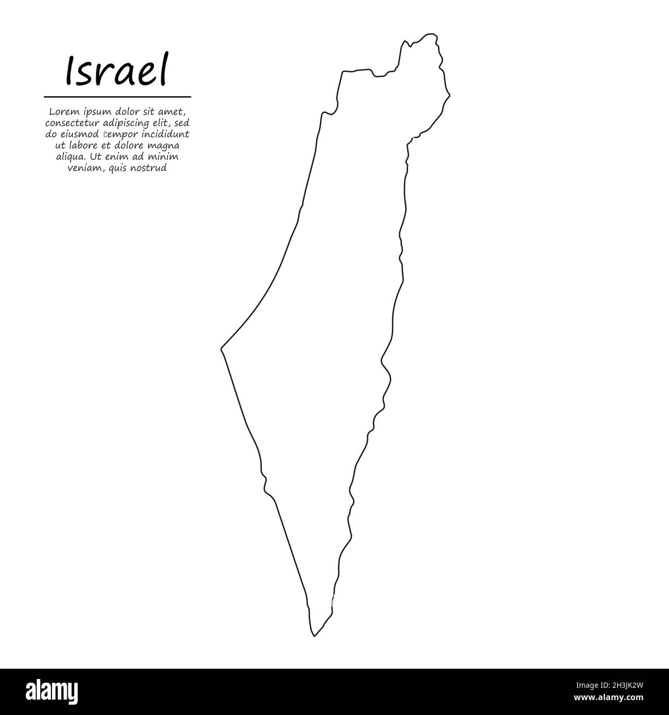 Israel Map Outline Printable
