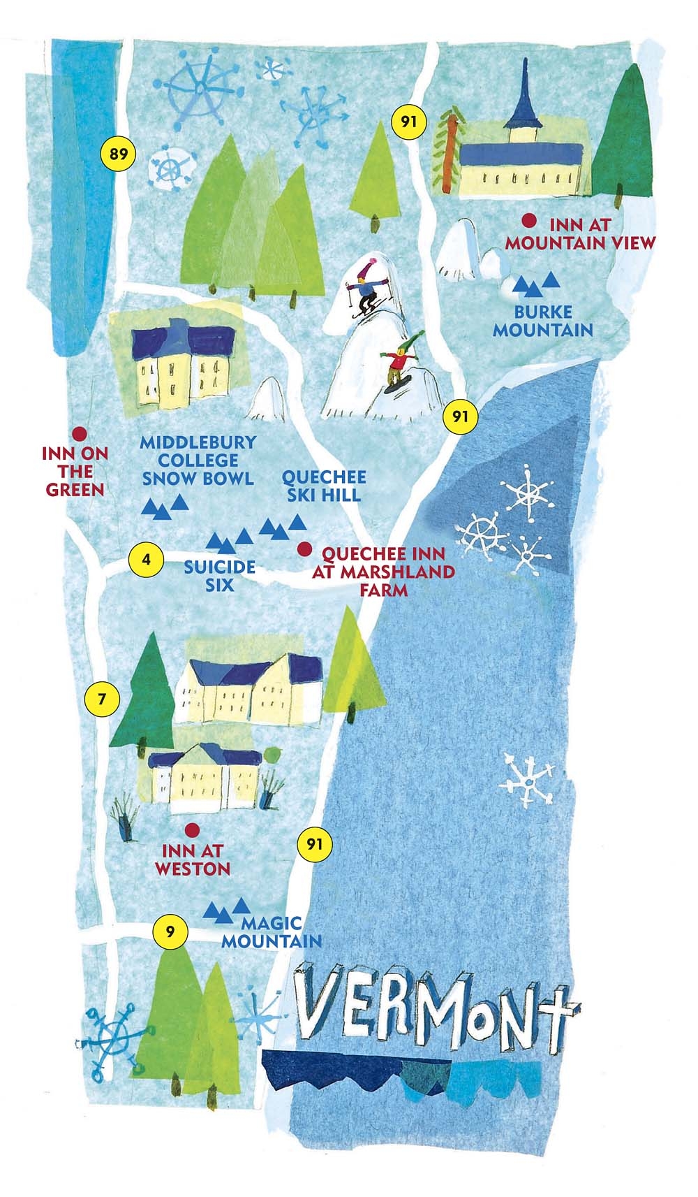 Landgrove Inn Printable Map And Directions