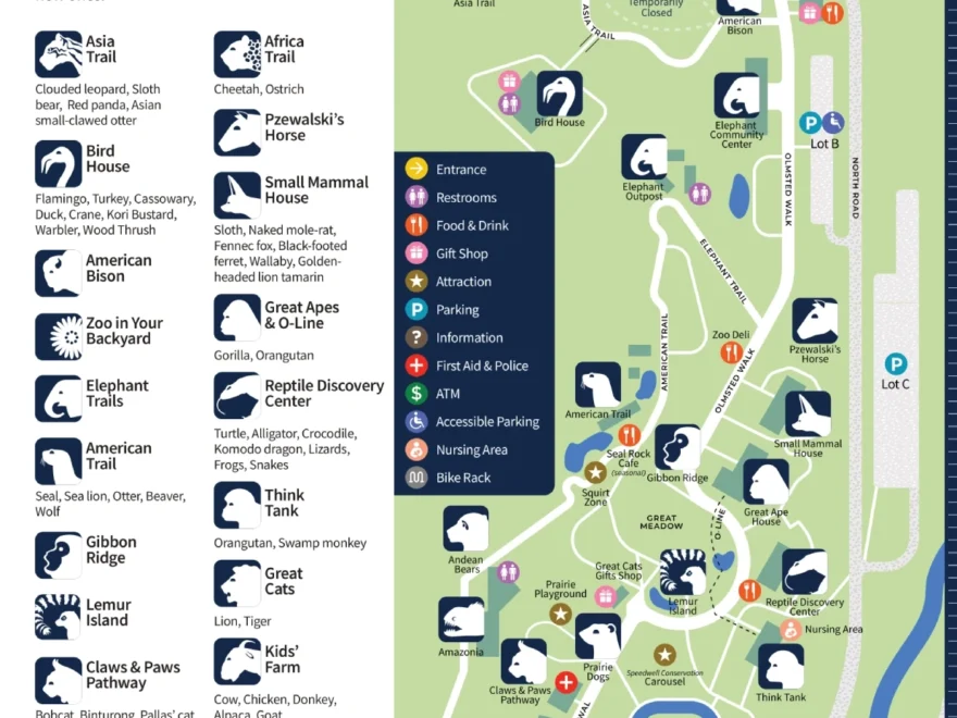 Smithsonian National Zoo Map 2024 2021 ThemeParkBrochures