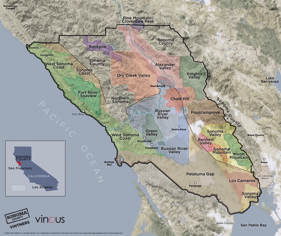 Sonoma County Maps Printable
