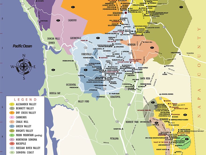 Sonoma County Wine Country Maps Sonoma