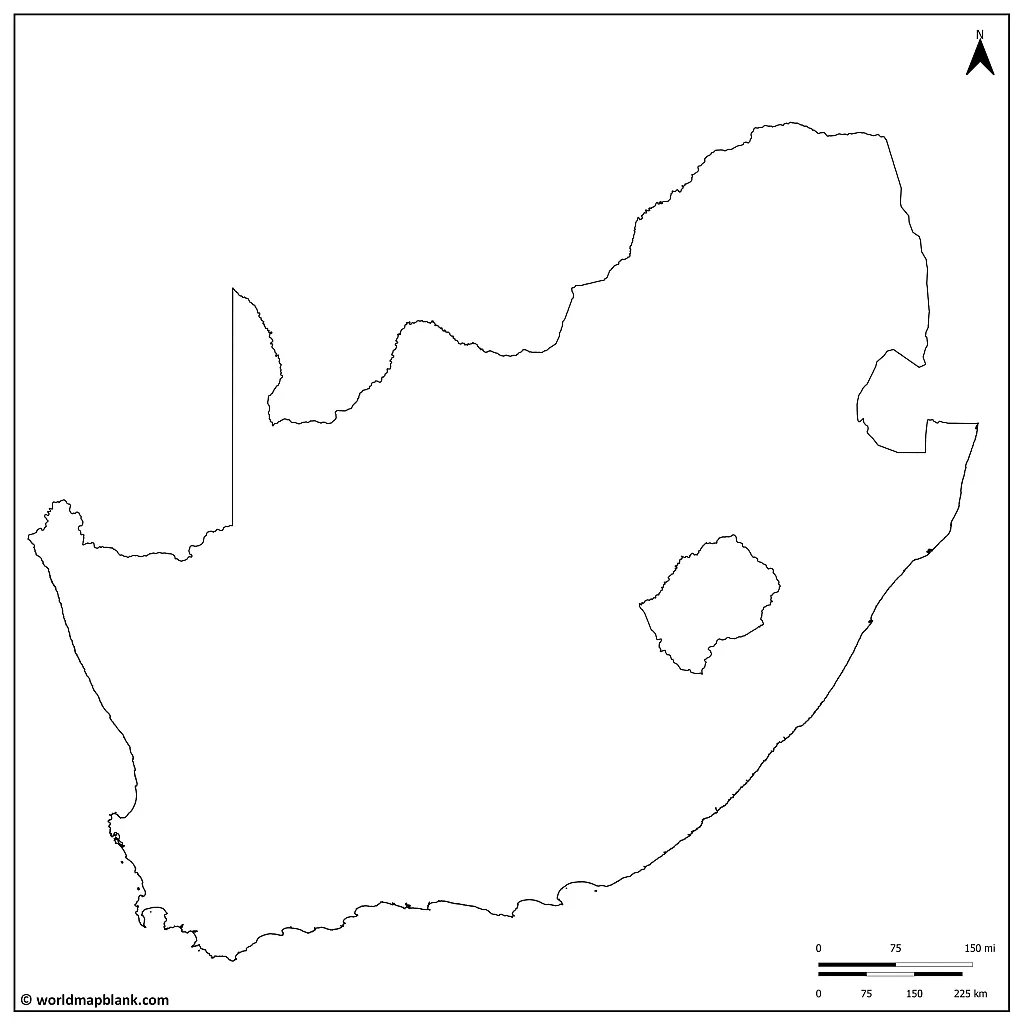 South Africa Blank Map Outline Map Of South Africa PDF 