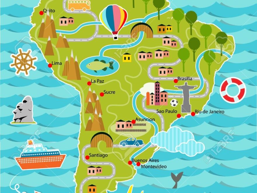 South America Elevation Map