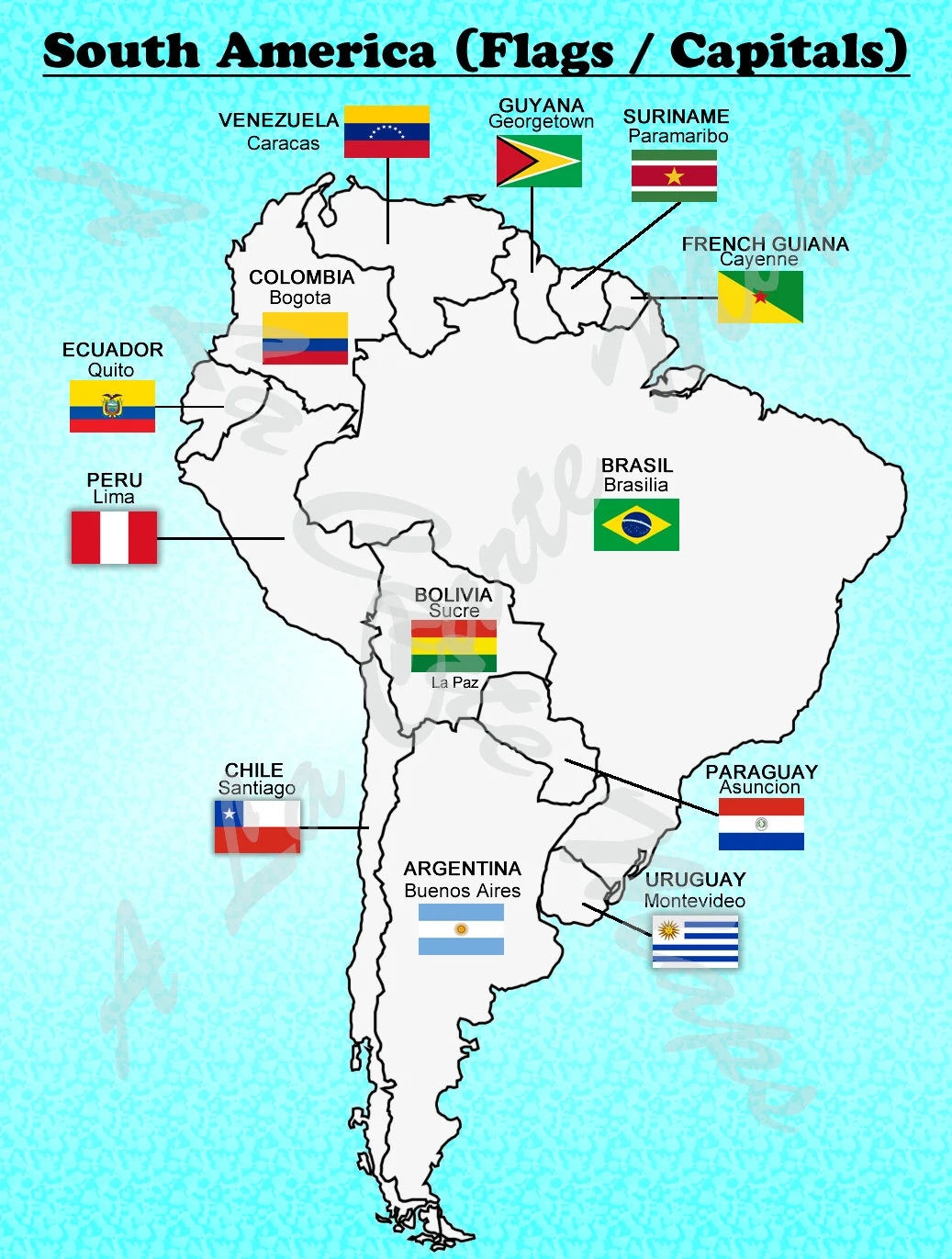 Printable South America Map Puzzle