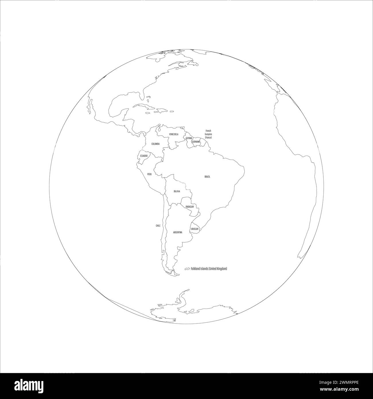 South America Outline Map Printable
