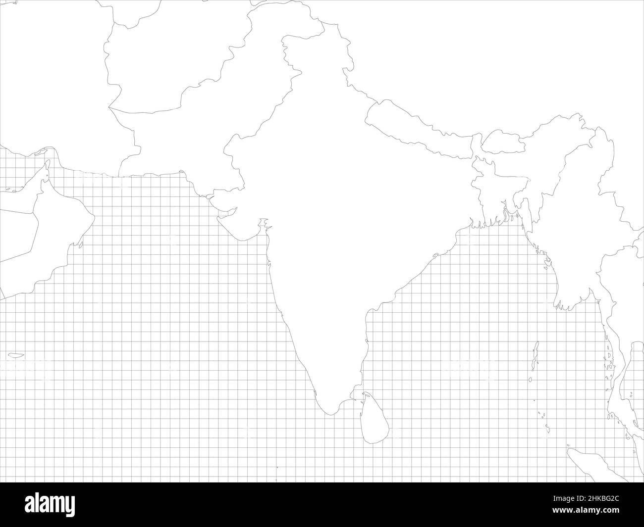 South Asia Map Printable