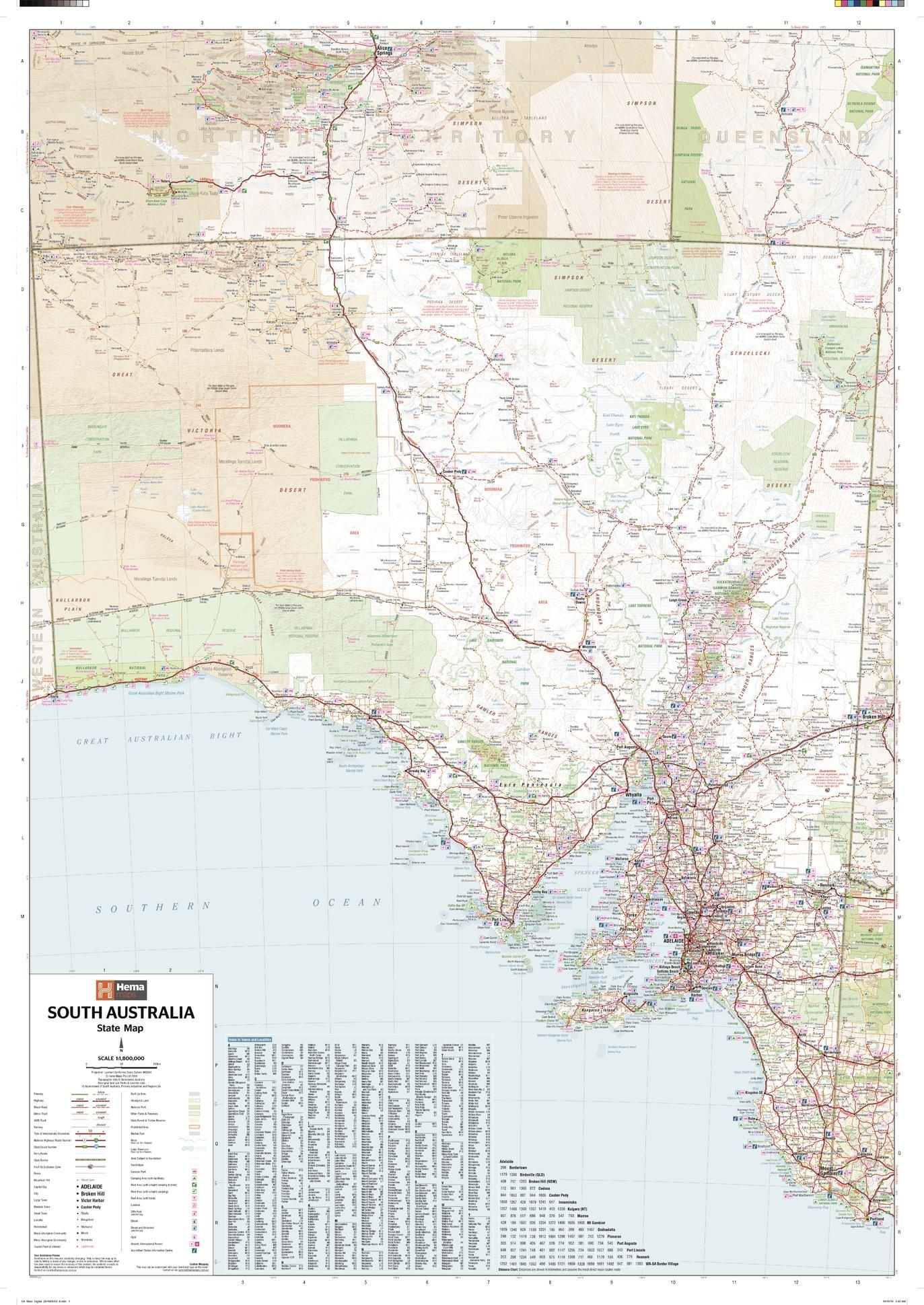 Printable Map Of South Australia