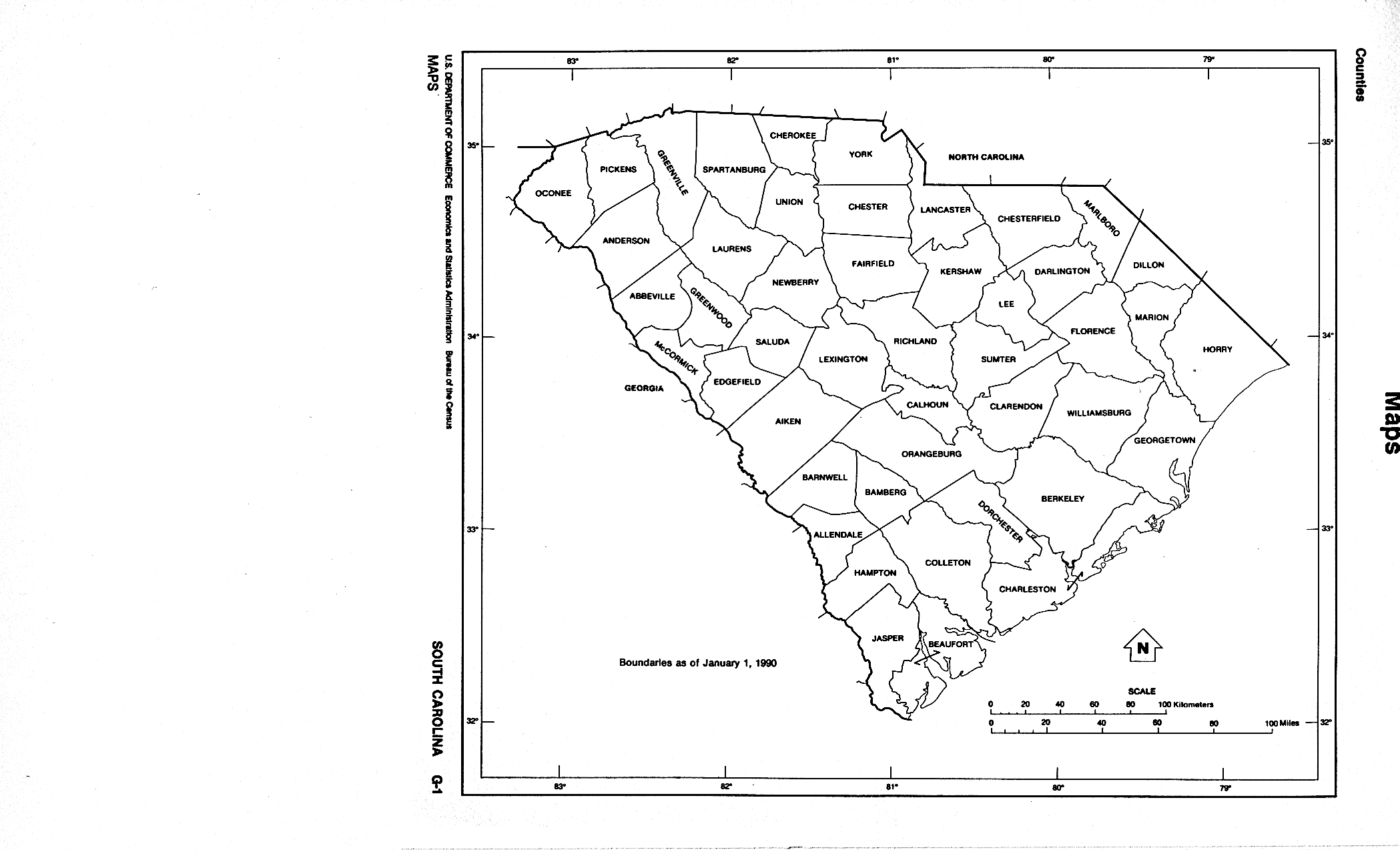 Free Printable South Carolina Map